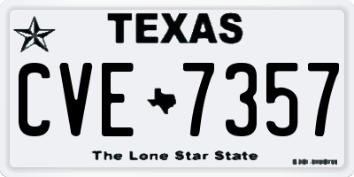 TX license plate CVE7357