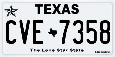 TX license plate CVE7358