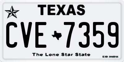 TX license plate CVE7359