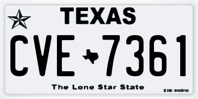 TX license plate CVE7361