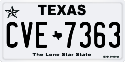 TX license plate CVE7363