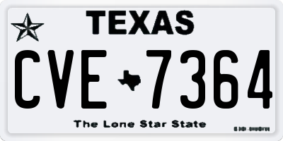 TX license plate CVE7364
