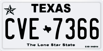 TX license plate CVE7366