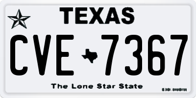 TX license plate CVE7367