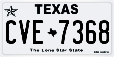 TX license plate CVE7368