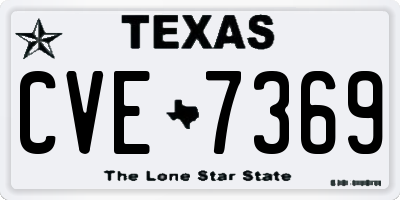 TX license plate CVE7369