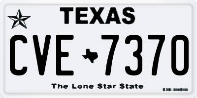 TX license plate CVE7370