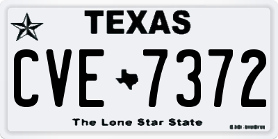 TX license plate CVE7372