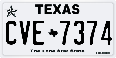 TX license plate CVE7374