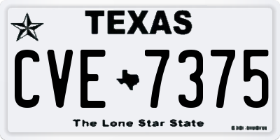 TX license plate CVE7375