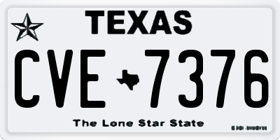 TX license plate CVE7376