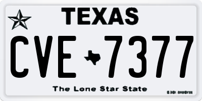 TX license plate CVE7377