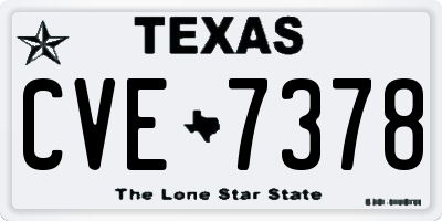 TX license plate CVE7378
