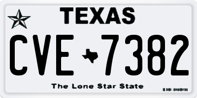 TX license plate CVE7382