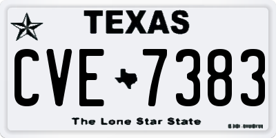 TX license plate CVE7383