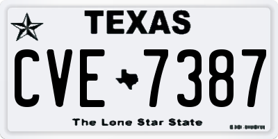 TX license plate CVE7387