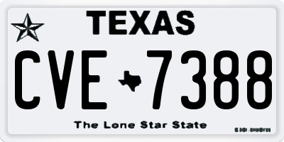 TX license plate CVE7388