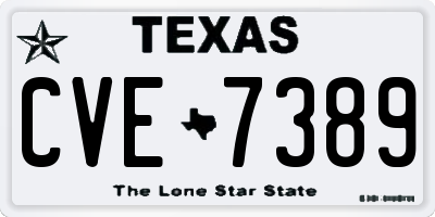 TX license plate CVE7389