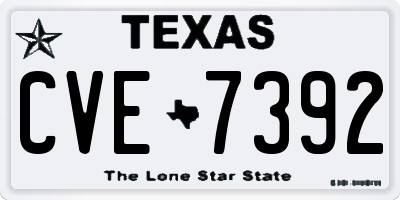 TX license plate CVE7392