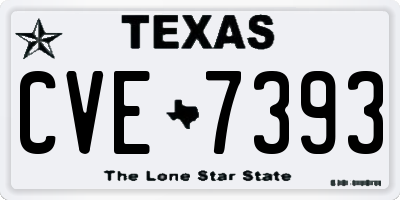 TX license plate CVE7393