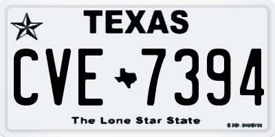 TX license plate CVE7394