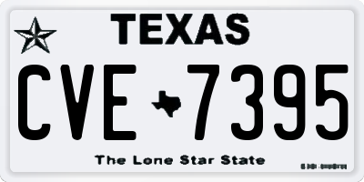 TX license plate CVE7395