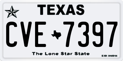 TX license plate CVE7397