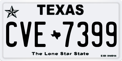 TX license plate CVE7399