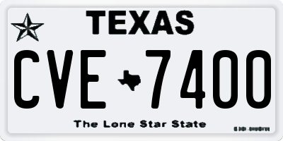 TX license plate CVE7400