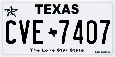 TX license plate CVE7407