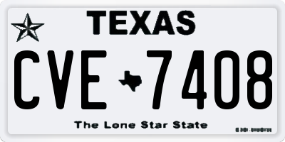 TX license plate CVE7408