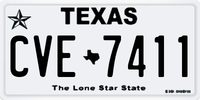 TX license plate CVE7411
