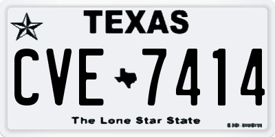 TX license plate CVE7414