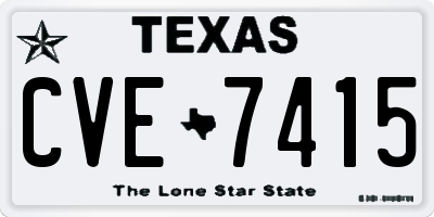 TX license plate CVE7415