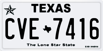 TX license plate CVE7416
