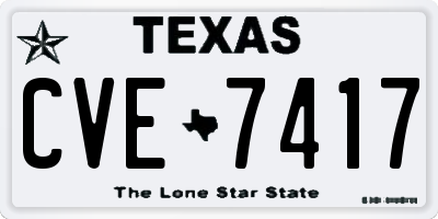 TX license plate CVE7417