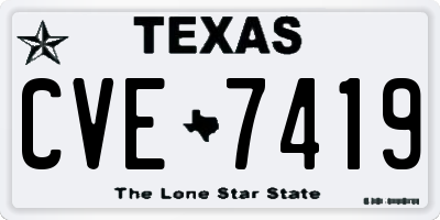 TX license plate CVE7419