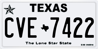 TX license plate CVE7422
