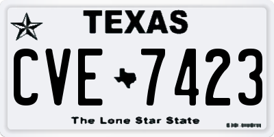 TX license plate CVE7423