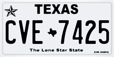 TX license plate CVE7425