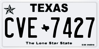 TX license plate CVE7427