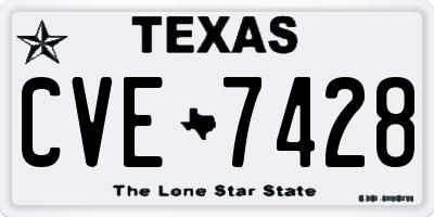 TX license plate CVE7428