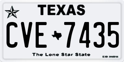 TX license plate CVE7435