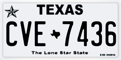 TX license plate CVE7436