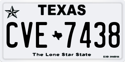 TX license plate CVE7438