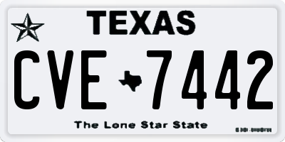 TX license plate CVE7442