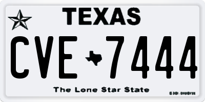 TX license plate CVE7444