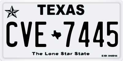 TX license plate CVE7445