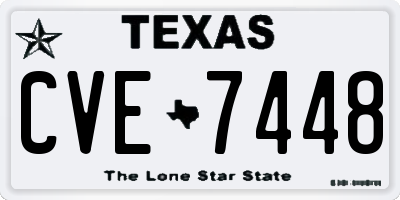 TX license plate CVE7448