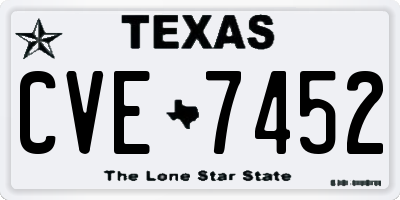 TX license plate CVE7452